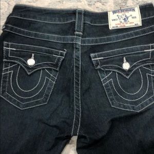 True Religion Jeans Embellished Flap Pocket Button